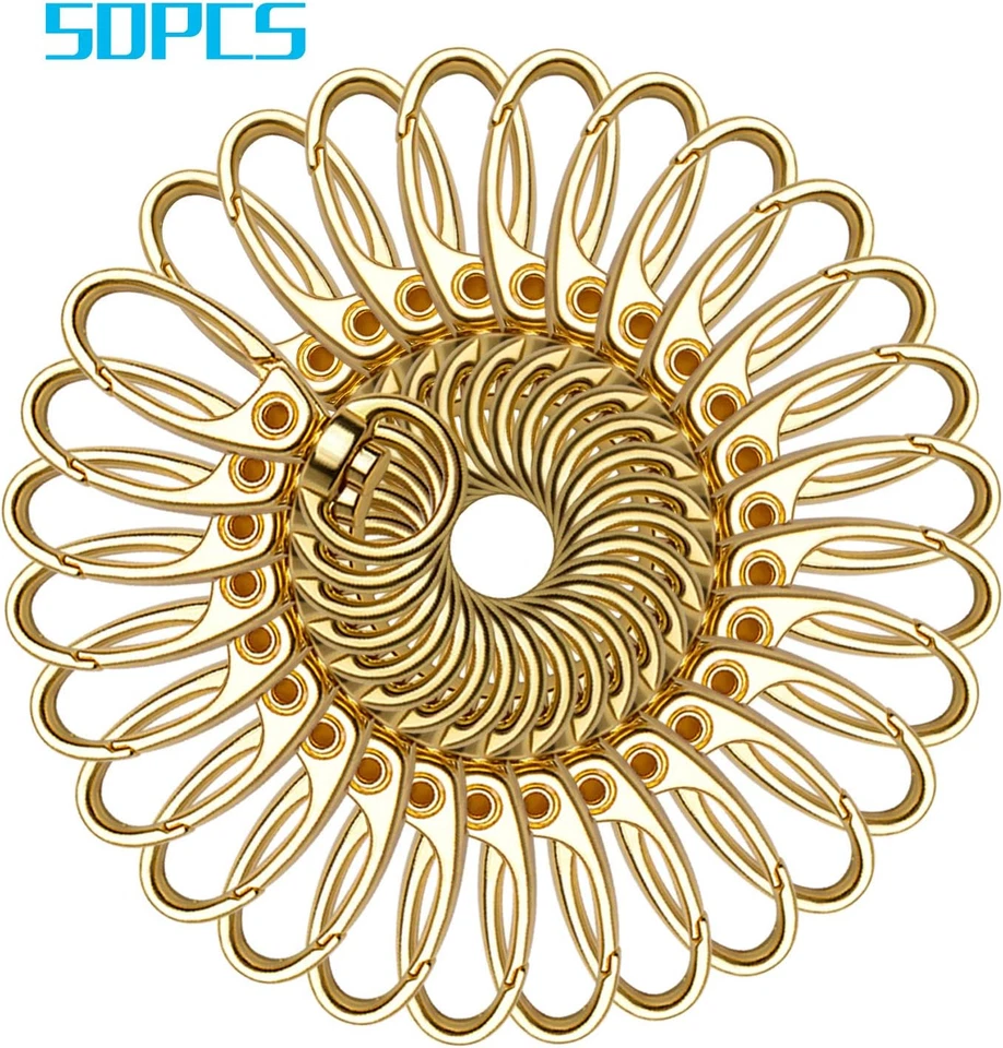 Swivel Clasp Clips,50Pcs 35Mm Swivel Trigger Clips Metal Keyring Clasps Snap Hoo - Image 4 of 4