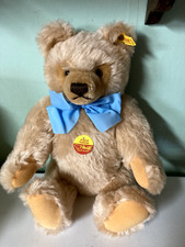 Steiff  Original Teddy Bear blue bowtie - Mohair with tags - no box 14"