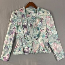 Nah Nah Collection By Jonathan Tait Blazer Jacket Women's 10P Floral Elegant