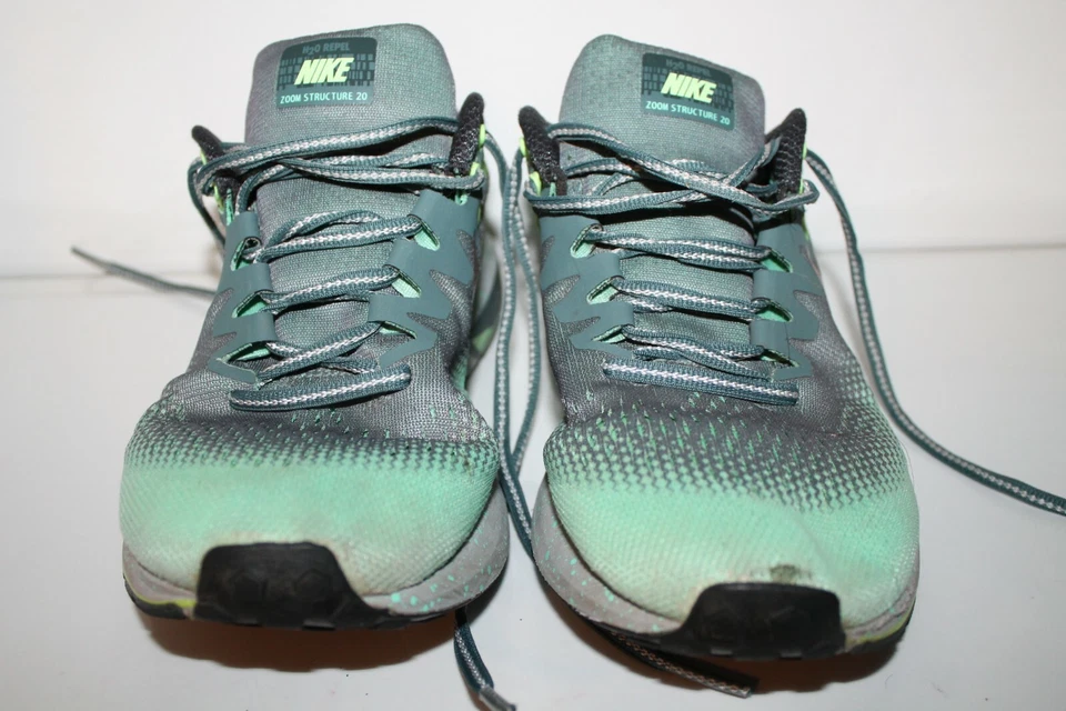 耐克 Zoom Structure 20 H20 Repel 跑步鞋,海绿/灰色,女式 10.5 码 — 第 2/4 张图片