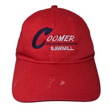 Coomer Sawmill Strapback Hat Red Youth Embroidered Port  Company