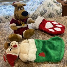GEMMY Scooby Doo Santa Plush Animated Moves Sings Christmas Stuffed Dog 8