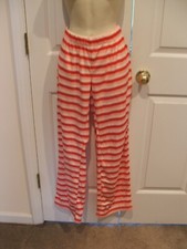 NWT 30 red stripe Fleece Women's Junior Lounge Pajama Pant Bottoms small