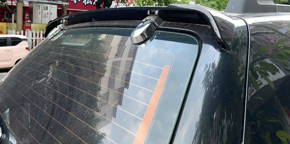 Спойлер на заднее окно крышу закраина крыла ABS для 2006-2010 Hyundai Tucson глянцевый черный - Изображение 2 из 4