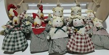 Set 20 Appendini Animali Tessuto Country Decorazione Articoli Feste *83011