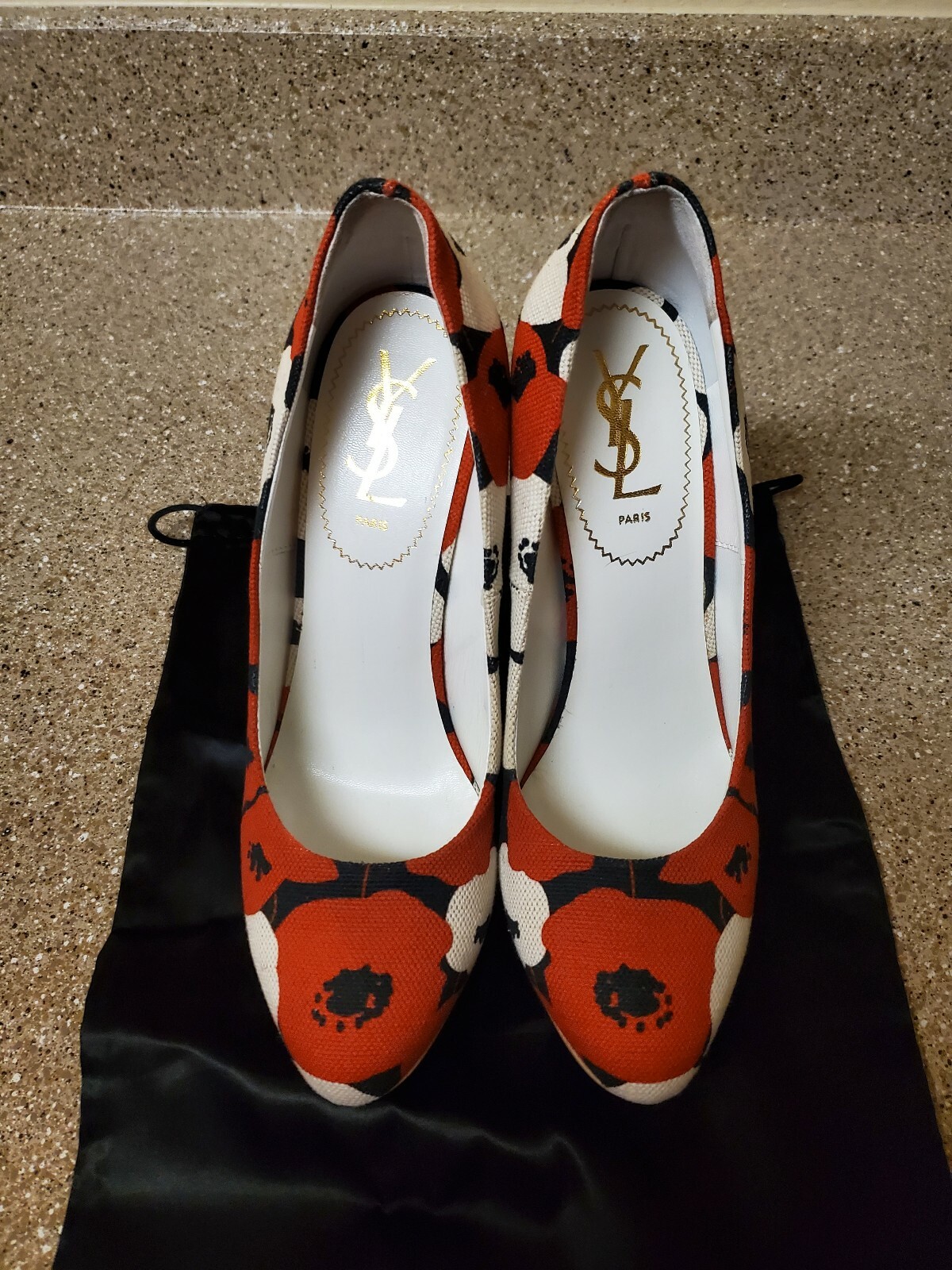 SAINT LAURENT Zeppe nuove YSL Maryna in legno di papavero taglia EU 39 US 8 5