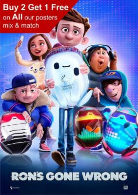Ron's Gone Wrong 2021 Filmplakat A5 A4 A3 A2 A1