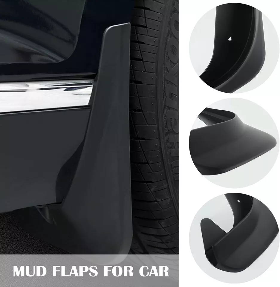 4PCS Black Splash Guard Mud Flaps Car Parts Accessories For Toyota 1960-2020 - Изображение 3 из 4