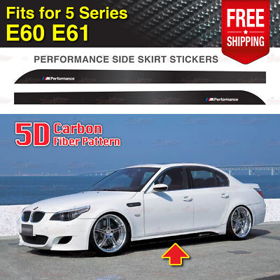 Performance Seitenschwelleraufkleber 5D CARBON MUSTER Vinyl für BMW E60 E61 5er