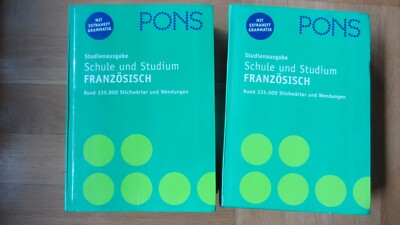 2 PONS Wörterbuch f Schule und Studium Französisch-Deutsch- Französisch sehr gut