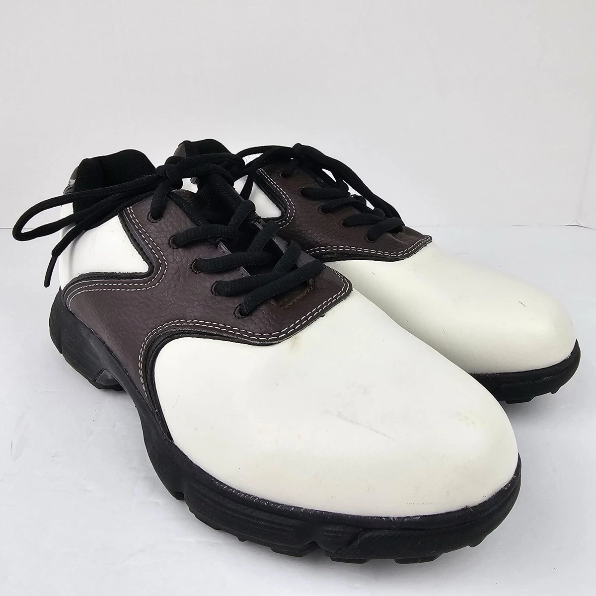 Wilson Ultra Golf Shoes Men\'s Size 7 D Scorpion Cleats brown white leather Scottsdale 06 White|Brown Men main image 4