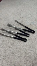 3 Don Utility Stainless Steel Tongs 16 In  With Black Handle NEW