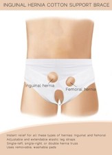 Unisex Inguinal Hernia Cotton Comfort Support Brace - Single or Double