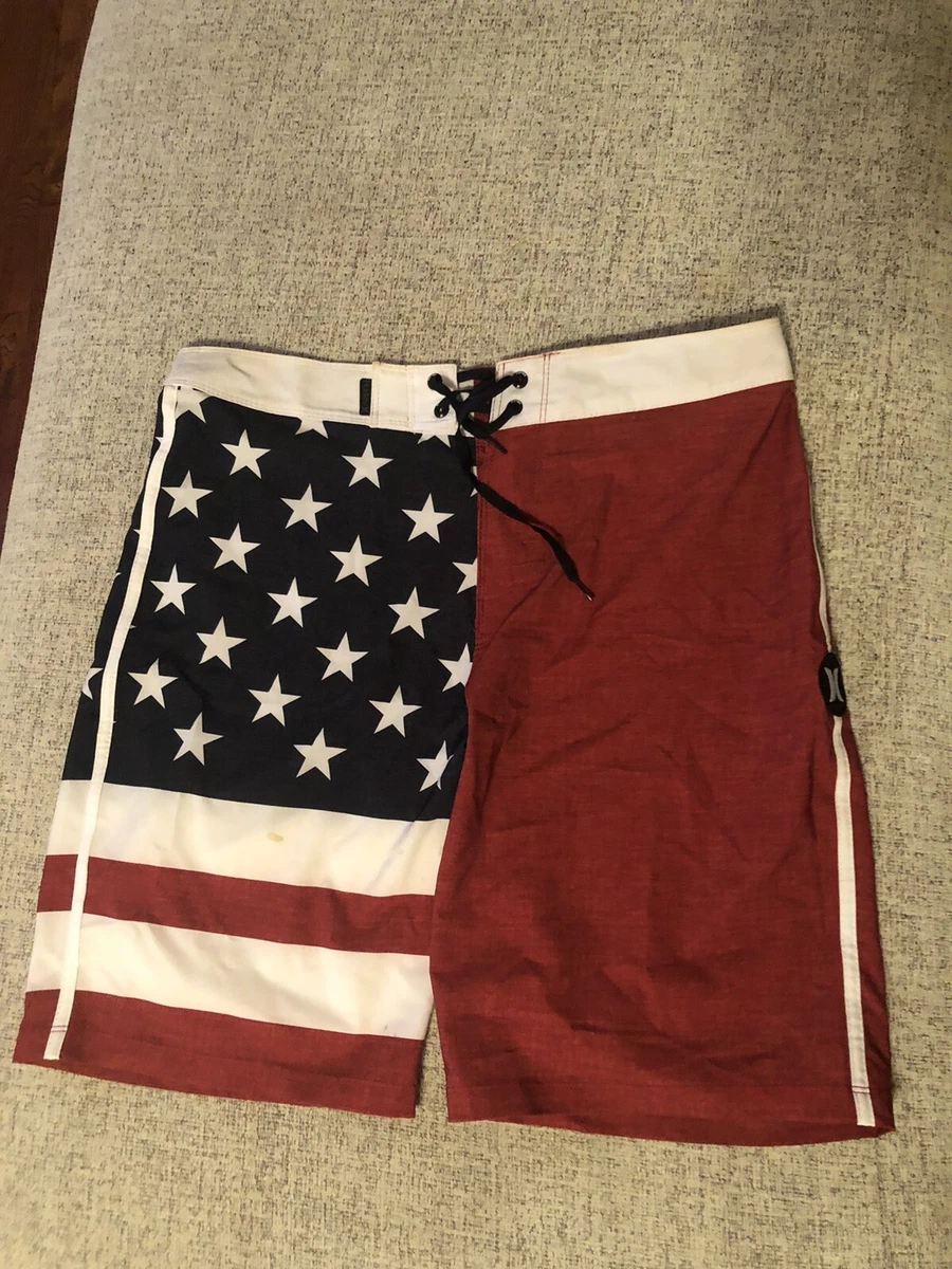 Hurley american flag sales swim trunks