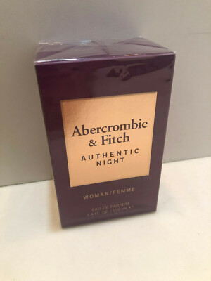 Abercrombie & Fitch Authentic Night 3.4 oz / 100 ml Woman Eau De Parfum New!