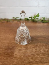 Vintage Viking Glass Clear Diamond Quilted Dinner Bell 5.5"