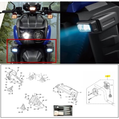 GN Upgraded Front Fog Light Assy for Yamaha Zuma 125 2022-2025 | eBay