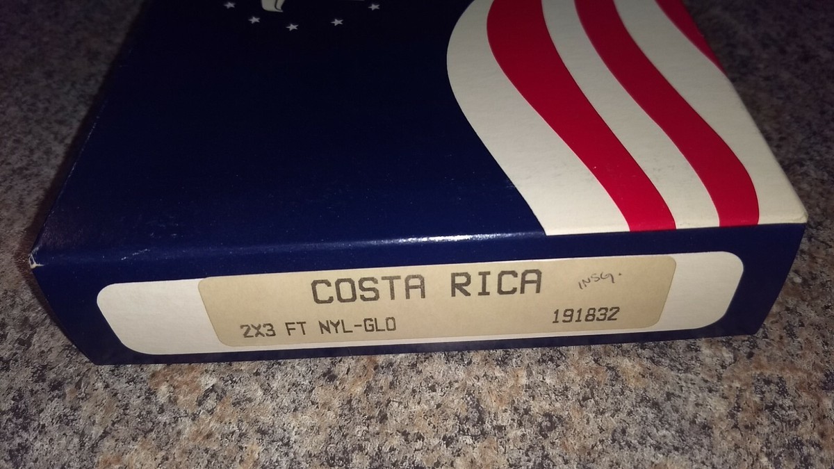 Annin Flagmakers Costa Rica Flag - 2x3 Ft Nylon SolarGuard, Made In USA