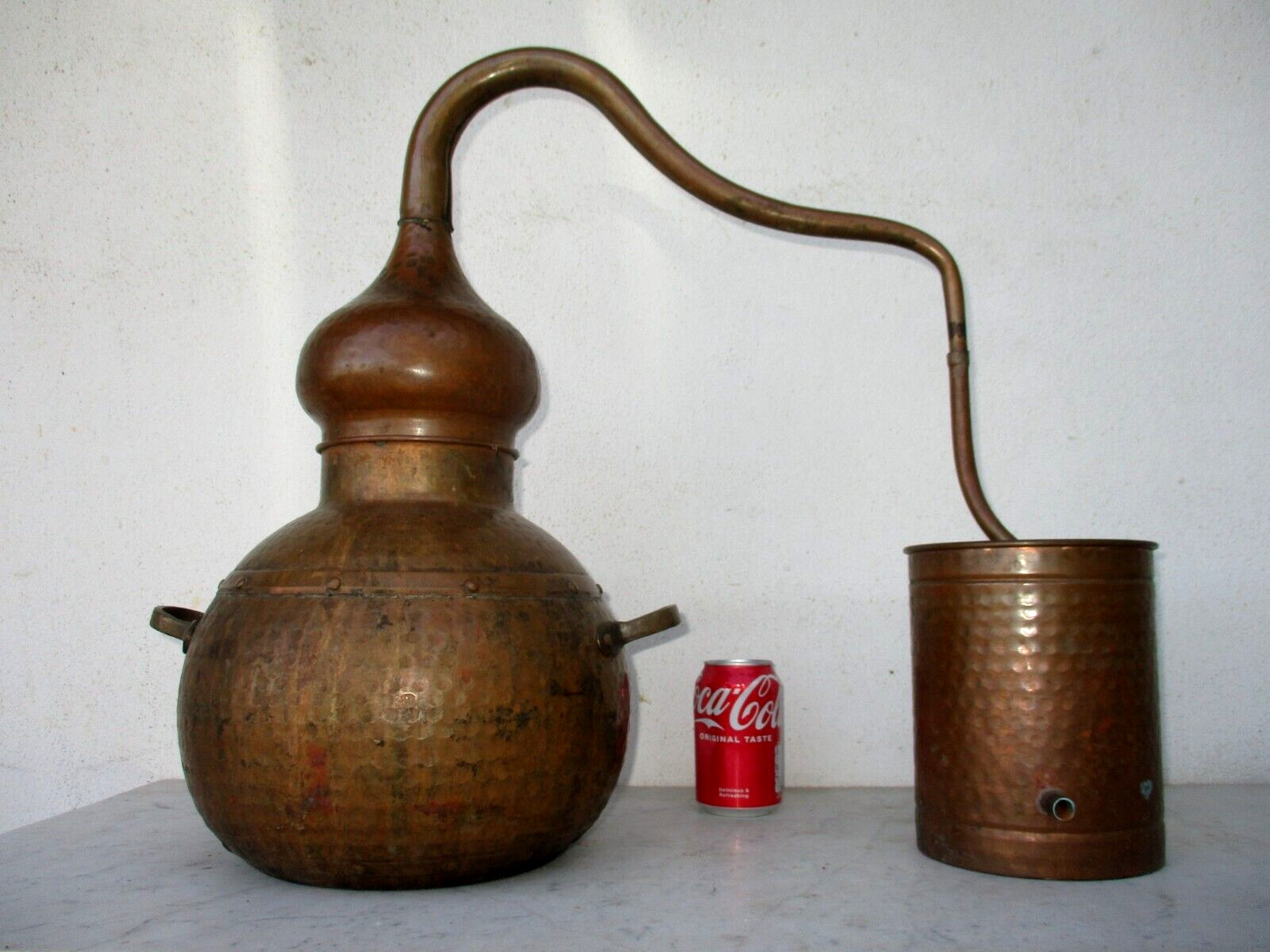 Vintage Copper Hammered Distillery Alembic Still Moonshine Good Size 10 Litres