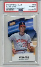 2022 TOPPS STADIUM CLUB TRIUMVIRATES ORANGE NOLAN RYAN ANGELS /50 PSA 10 LOW POP