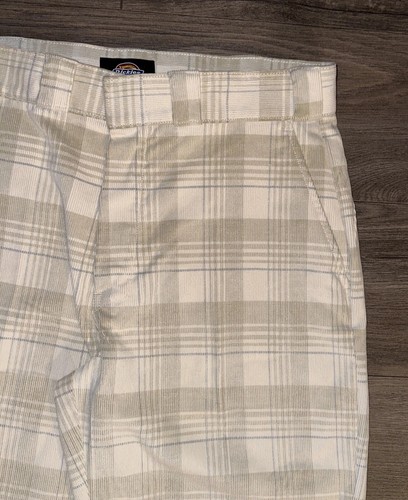 New Dickies Alma Cord Striped Pant Mens 36x33 High Rise Beige Corduroy Pants Tan - Picture 5 of 14