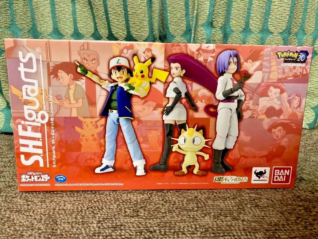 Bandai S.H. Figuarts Pokémon Ash Satoshi Pikachu Team Rocket