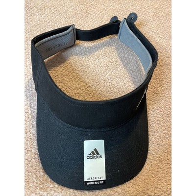 Adidas Women's Black Fit Aeroready Sport Visor NWT