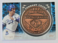 2013 TOPPS PENNEANT CHASE COIN COPPER GEORGE BRETT 20/99 HOF