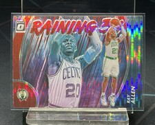 2020-21 Panini Donruss Optic Raining 3s Blue Pulsar Prizm Ray Allen #1 HOF