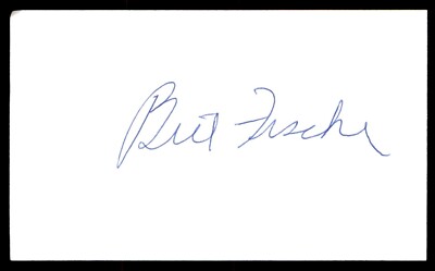 Bill Fischer Baseball Signed Index Card Auto Autograph (no COA) *e2