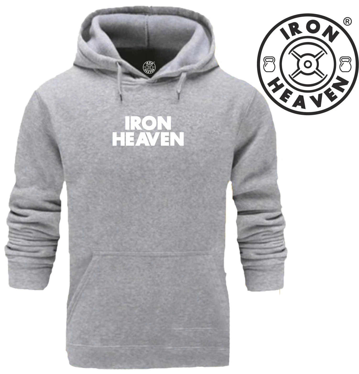 VETEMENTS Felpa con cappuccio Iron Heaven abbigliamento palestra bodybuilding allenamento esercizio MMA top