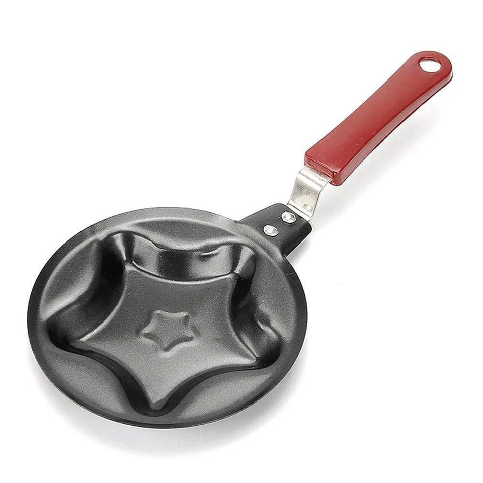 Lotto Padelle Stampo per Uova Mini Antiaderenti Inox Padelle Colazione Friggere Uovo W9N9 - Immagine 4 di 4