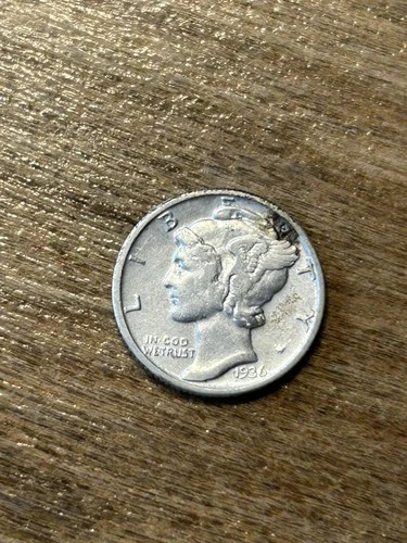 1936 Mercury Dime XF