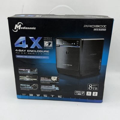 Mediasonic Probox HF2-SU2S2 4X 4-bay Hard Drive Enclosure Supports 8tb  EUC!!