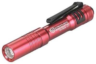 Streamlight 66602 Red MicroStream USB 250 Lumens Rechargeable Pen Flashlight