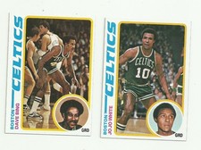 1978-79 Topps Basketball Celtics 2 Card Lot - JoJo & Bing