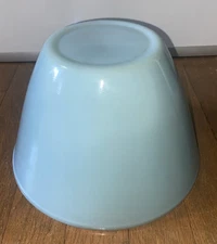 Fire King Vintage Delphite Turquoise Blue Glass Mixing Bowl 8.5”