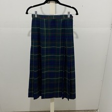Vintage Pendleton Tartan Plaid Pleated Skirt Sz 6 Petite 100 Wool USA