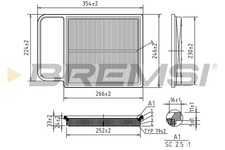 Filtro aria FA1634 BRAMSI per SKODA,VW