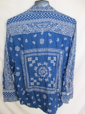 NWT Men's POLO Ralph Lauren Blue Paisley Bandana Print Button Down
