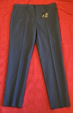 NWT Express Extra Slim Stretch Mens Dress Pant Navy Blue Sz W34 x L32 Flat Front