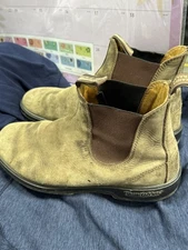Blundstone Chelsea Boots Women's Size 10 Tan Leather Pull-On Elastic Side
