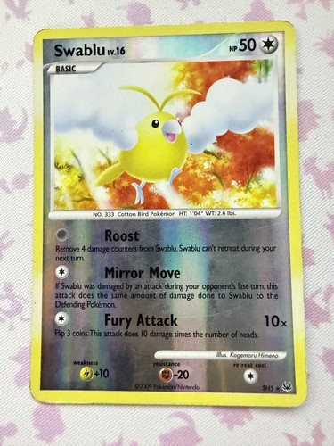 Swablu (Shiny) SH5-12 Platinum Reverse Holo MP 2009