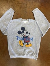 Disney Parks Disneyland Mickey Mouse Gray Crewneck Sweatshirt Size Womens M