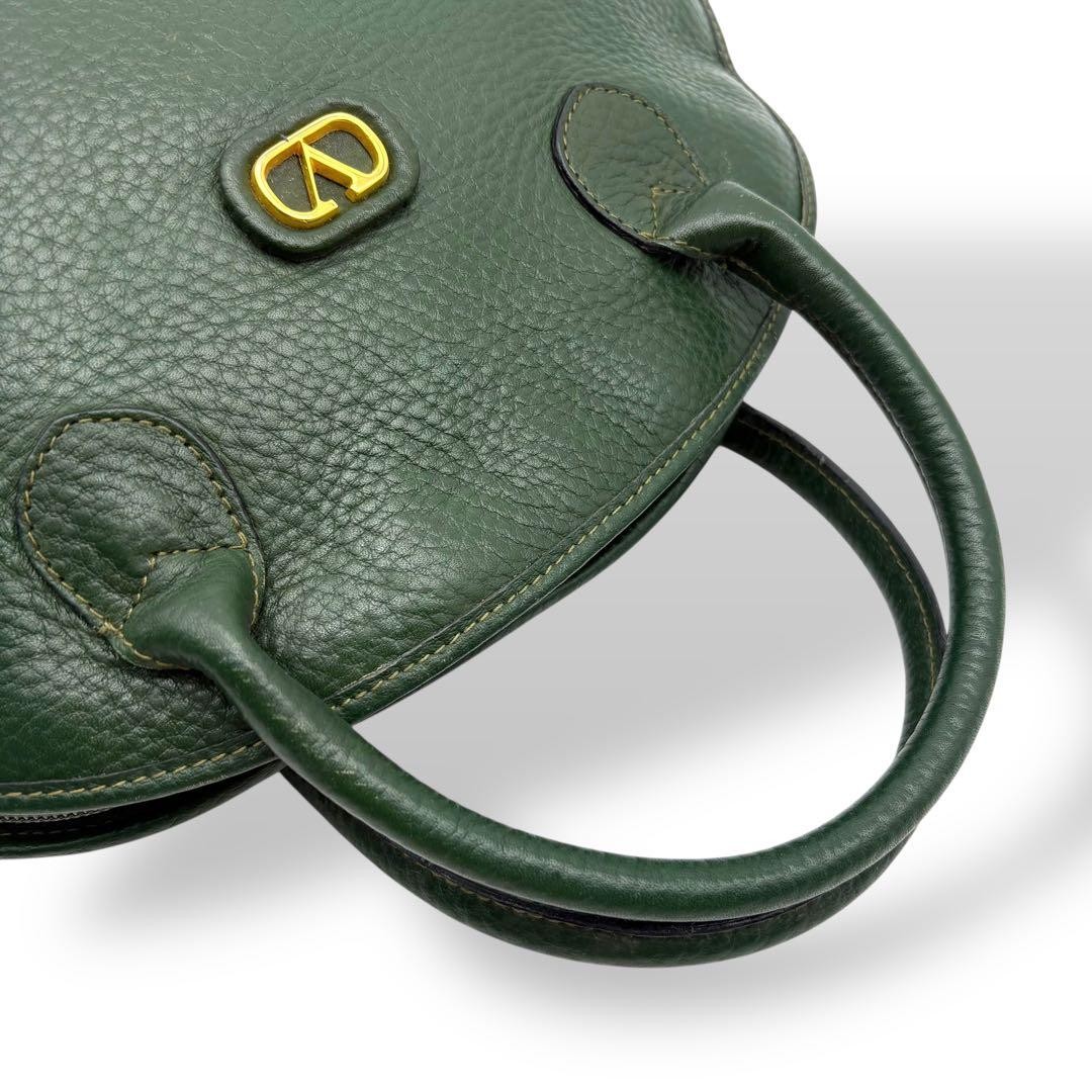 Valentino Garavani Green Leather 2Way Shoulder Bag Logo Authentic Excellent Jap thumbnail 8