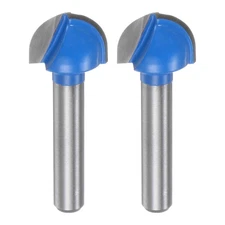 2pcs Router Bit Core Box 1/4 Shank 5/8 Inch Cutting Dia. 2 Flutes Carbide