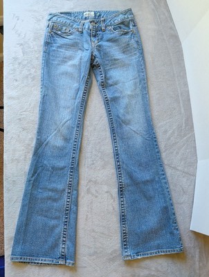Aeropostale Hailey Skinny Flare Jeans Women's 1/2 Reg Denim Light Wash Y2K Faded