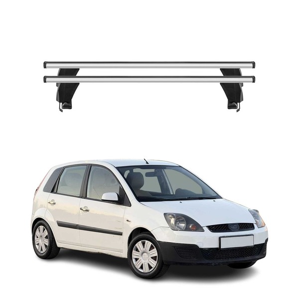 Menabo DachträGer GrundtäGer FüR Ford Fiesta 2002-2008 5TüR 50Kg Alu Silber 2X-image