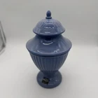 Vintage Large  Haeger Pottery Urn Vase  blue with cover rare