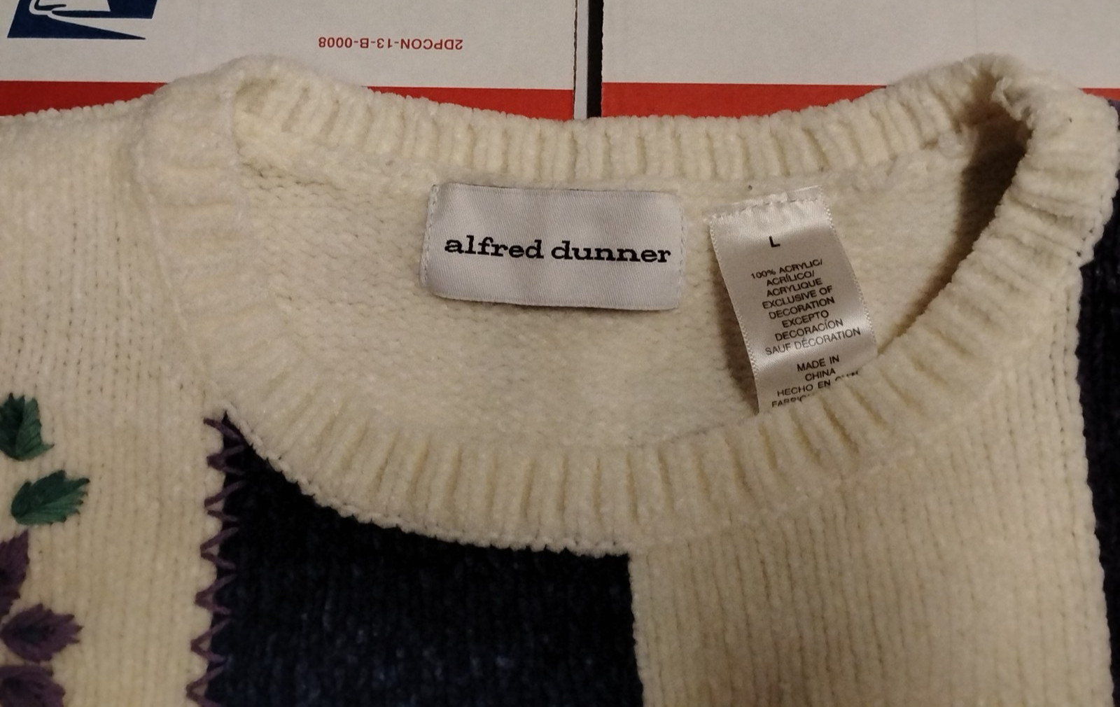 Alfred Dunner Patchwork Embroidered Top Sweater P… - image 4